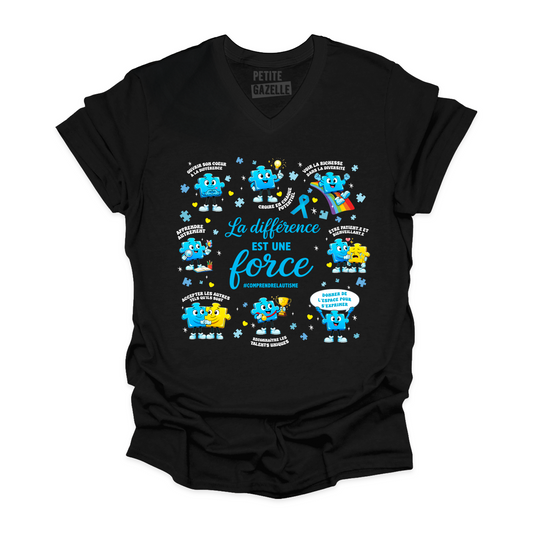 TSHIRT COL en V | Comprendre l'autisme