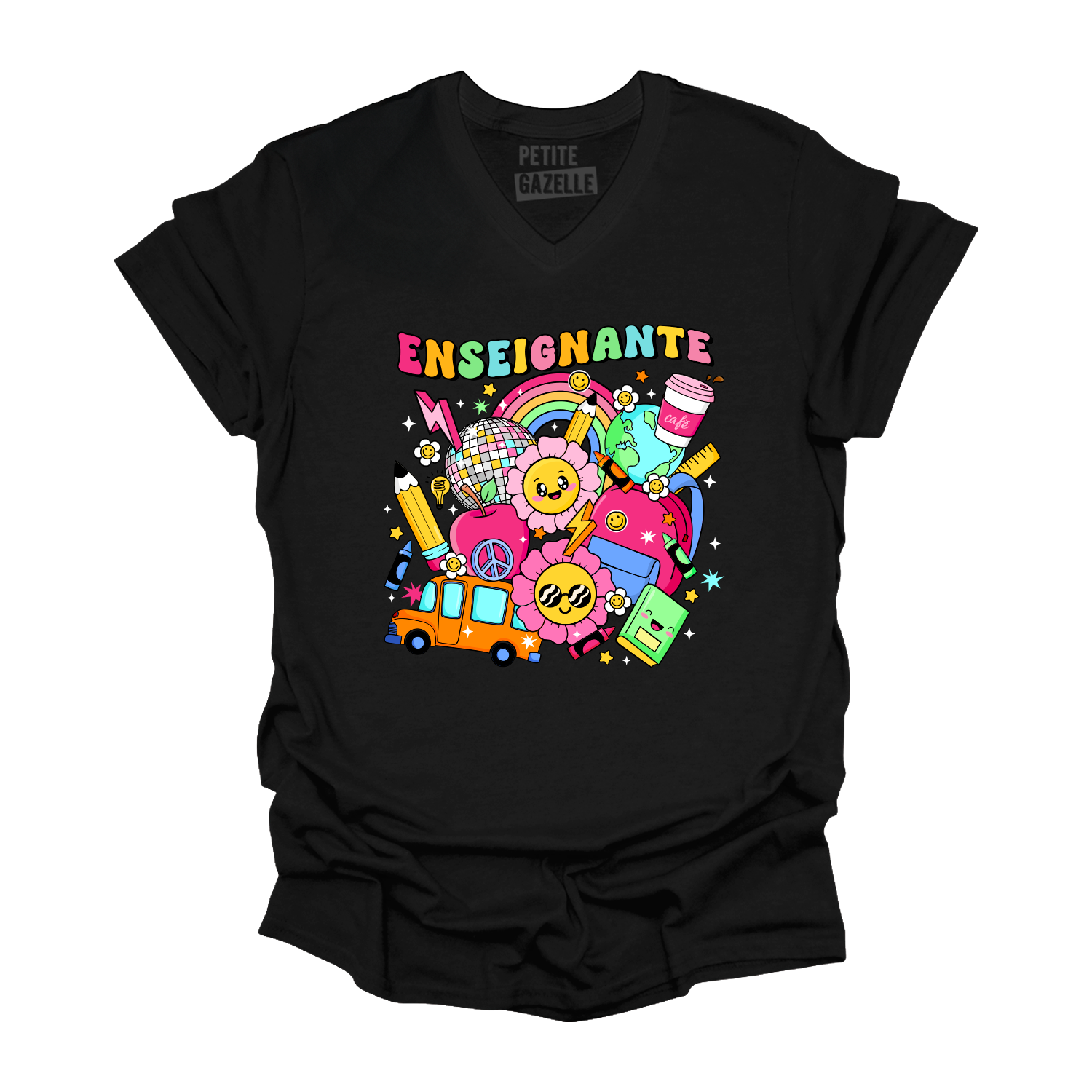 TSHIRT COL en V | Enseignante Groovy