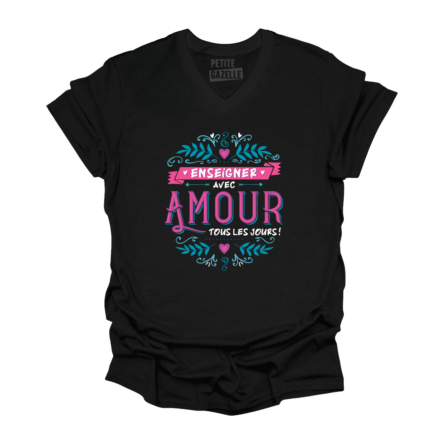 TSHIRT COL en V | Enseigner avec amour