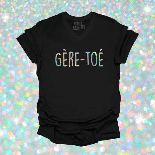 TSHIRT COL en V | Gère-toé (Holographique)