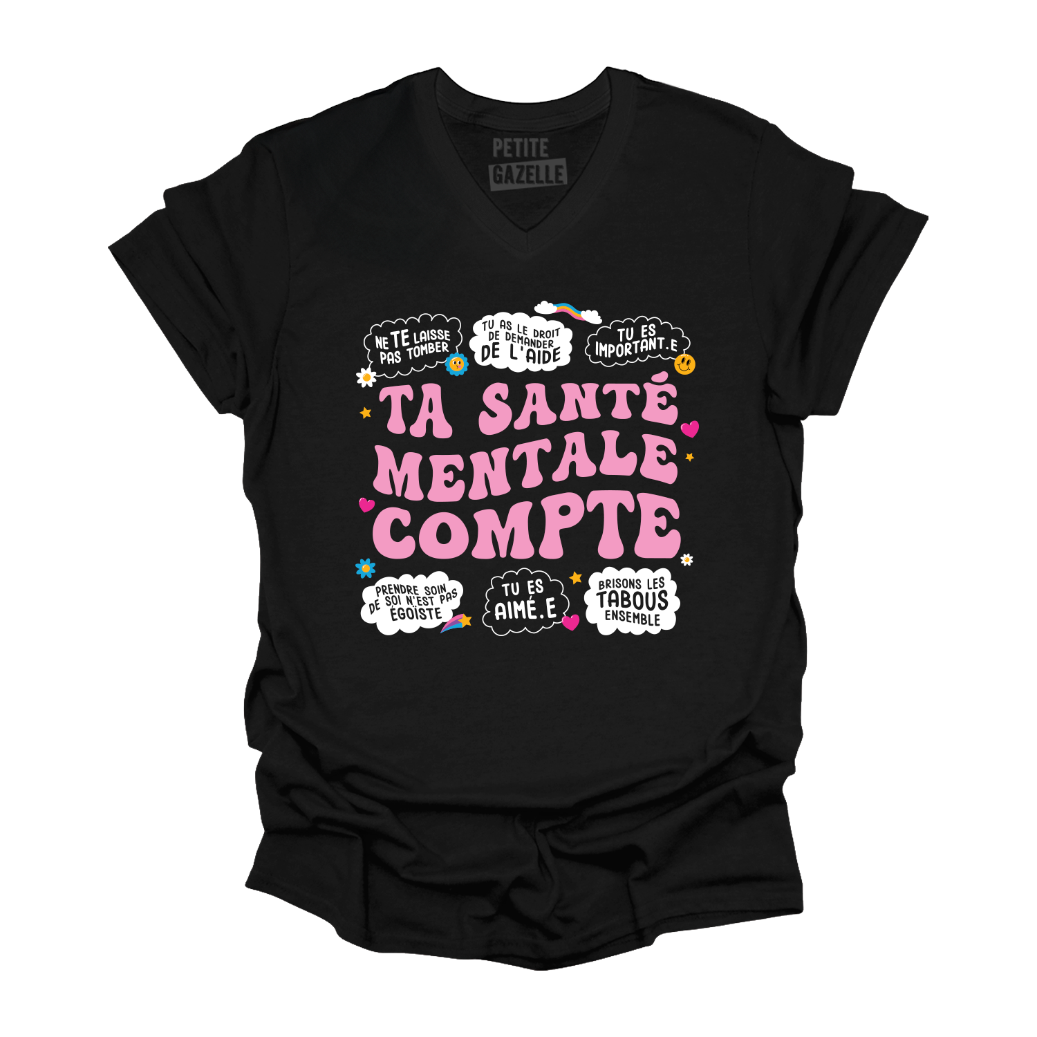 TSHIRT COL en V | Ta santé mentale compte