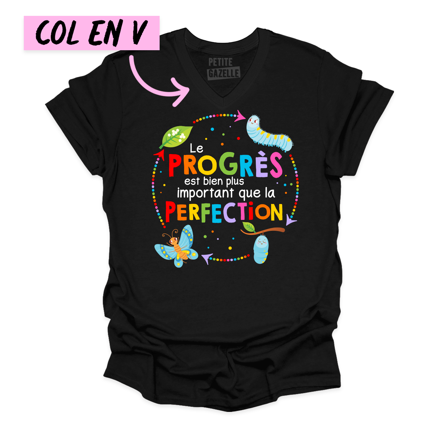 TSHIRT COL en V | Le progrès