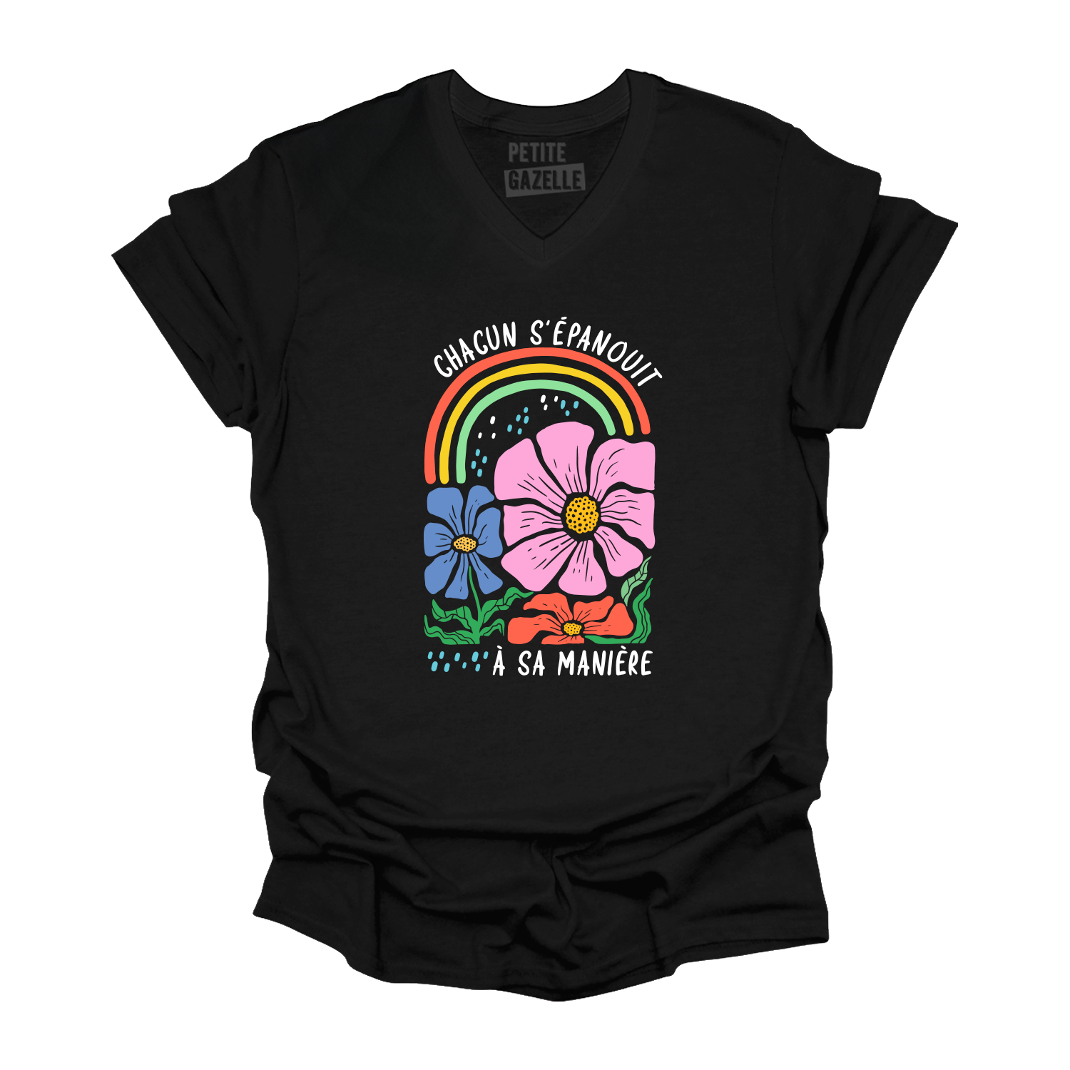 TSHIRT COL en V | Chacun s'épanouit à sa mannière