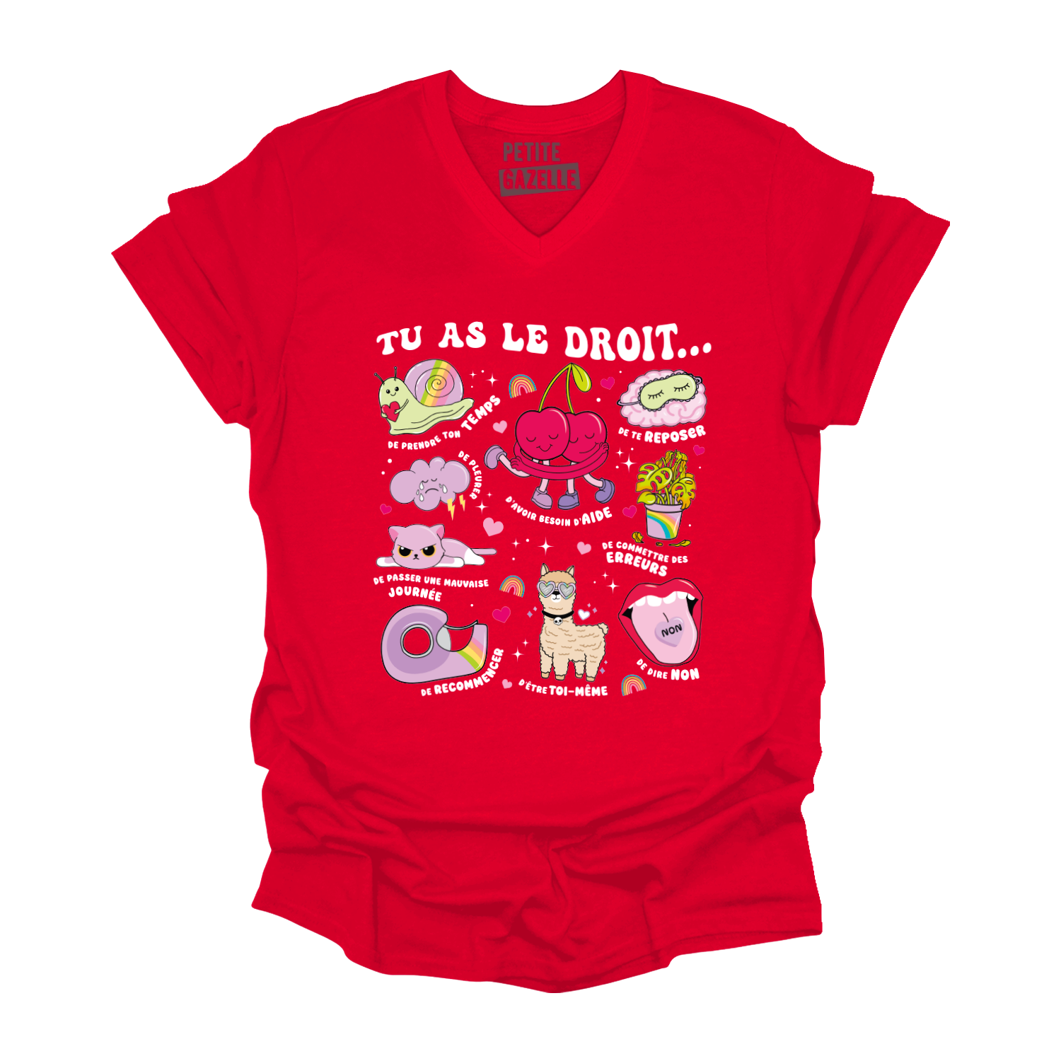 TSHIRT COL en V | Tu as le droit ...