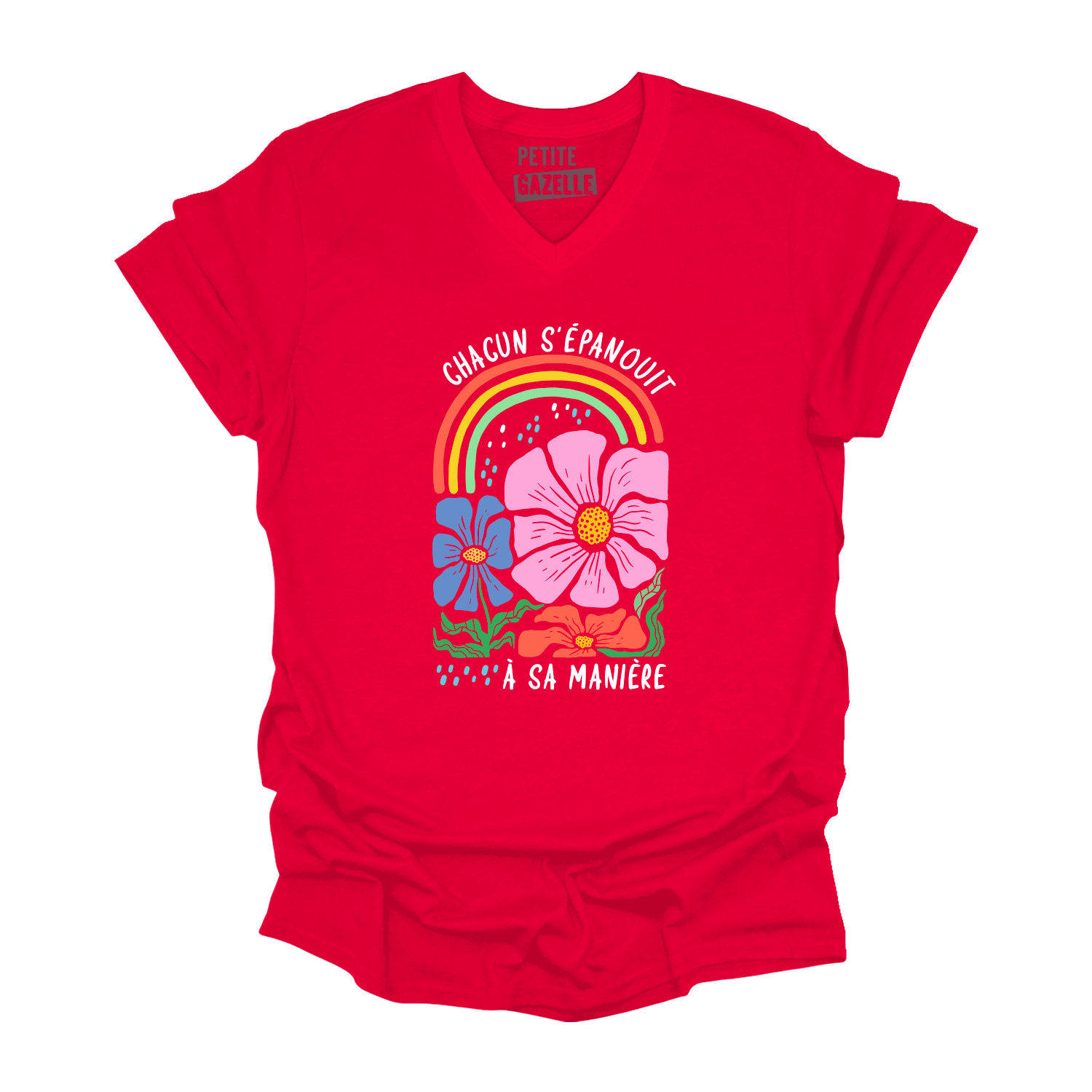 TSHIRT COL en V | Chacun s'épanouit à sa mannière