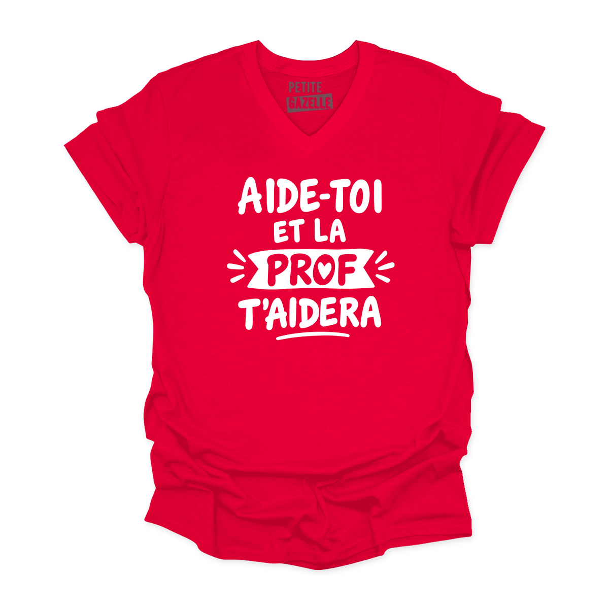 TSHIRT COL en V | Aide-toi et la prof t'aidera