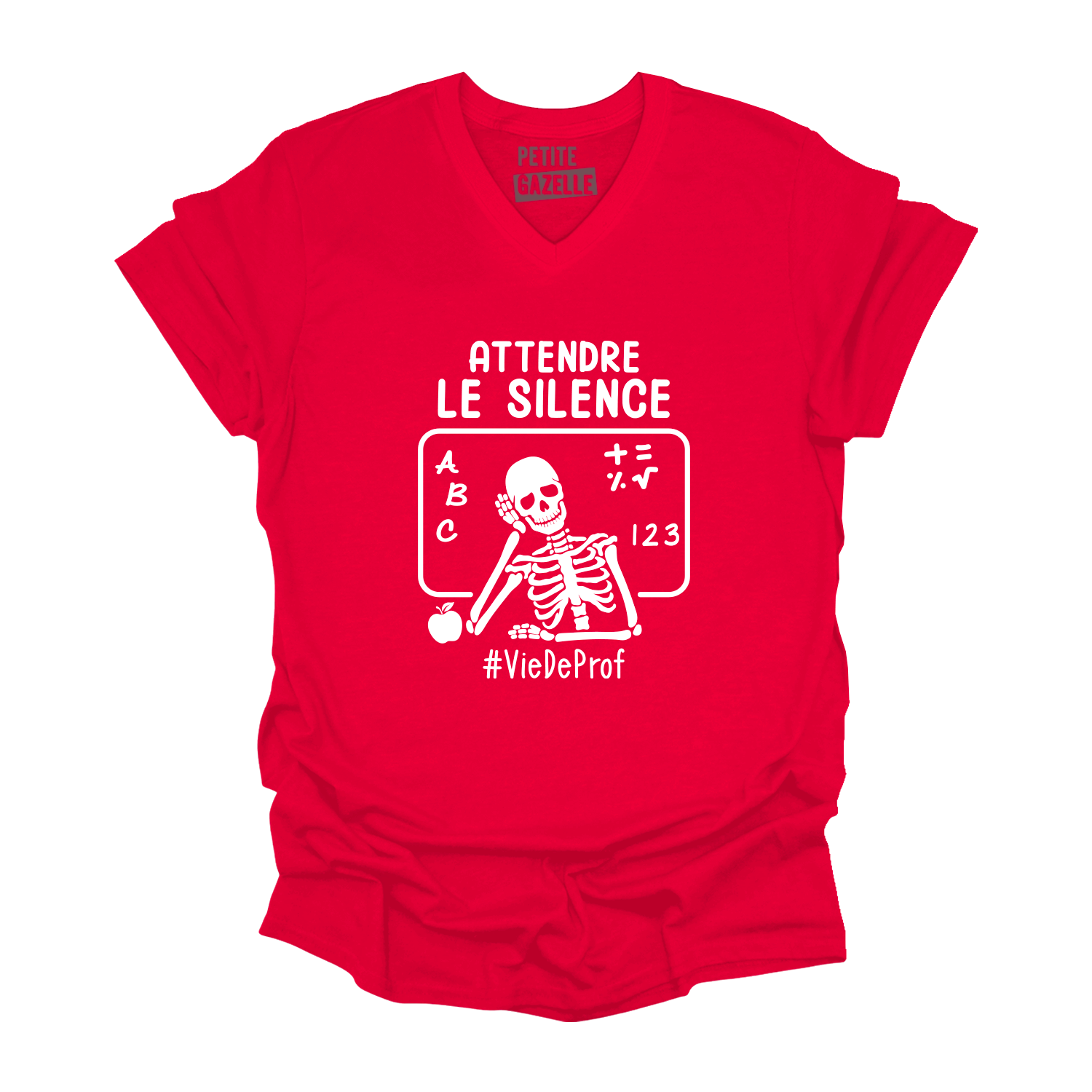 TSHIRT COL en V | Attendre le silence