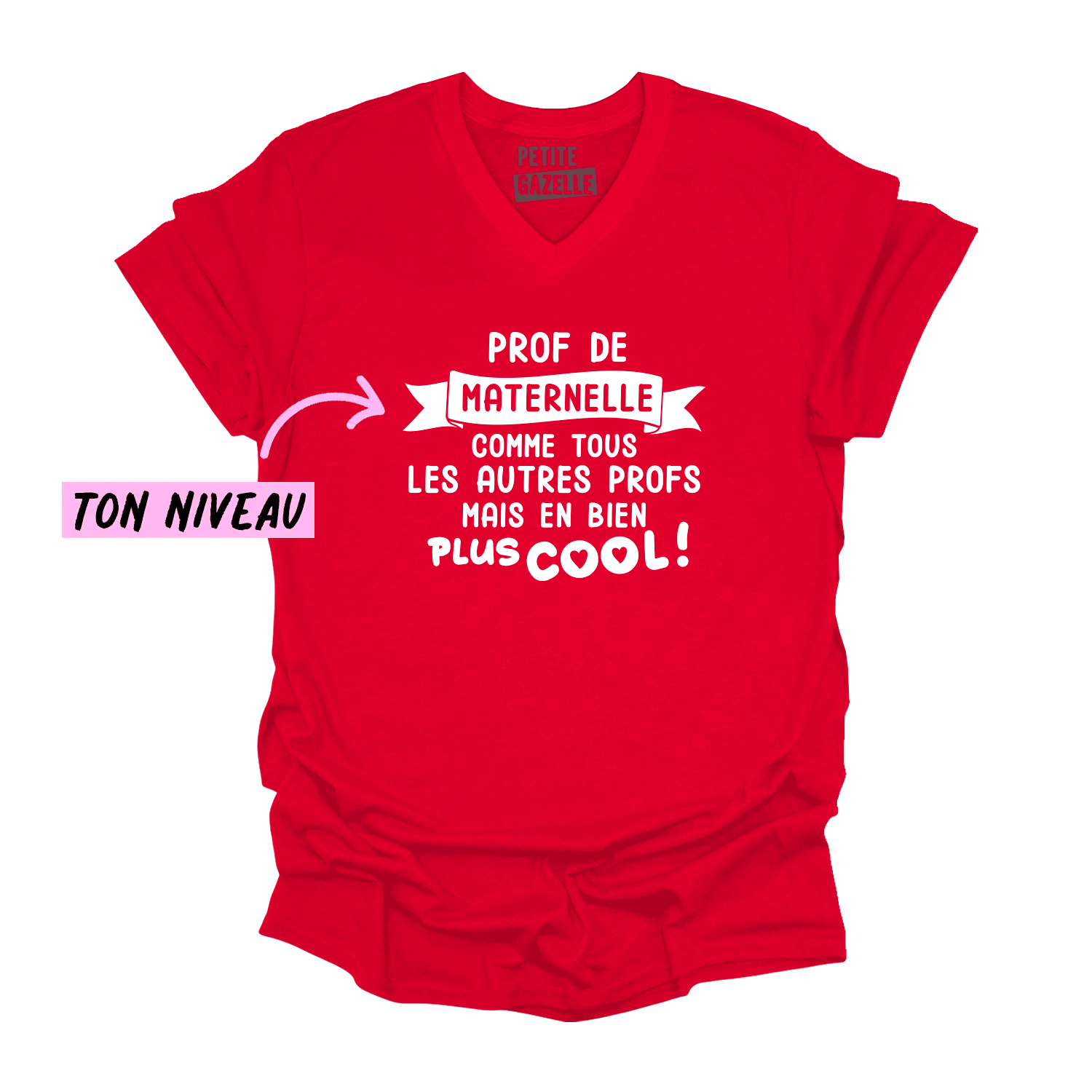 TSHIRT COL en V | Comme tous les autres profs mais en bien plus cool !