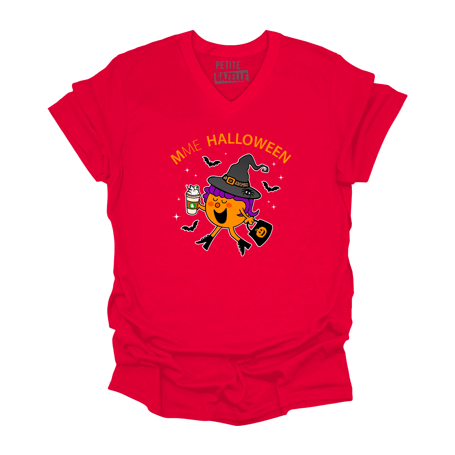 TSHIRT COL en V | Madame Halloween