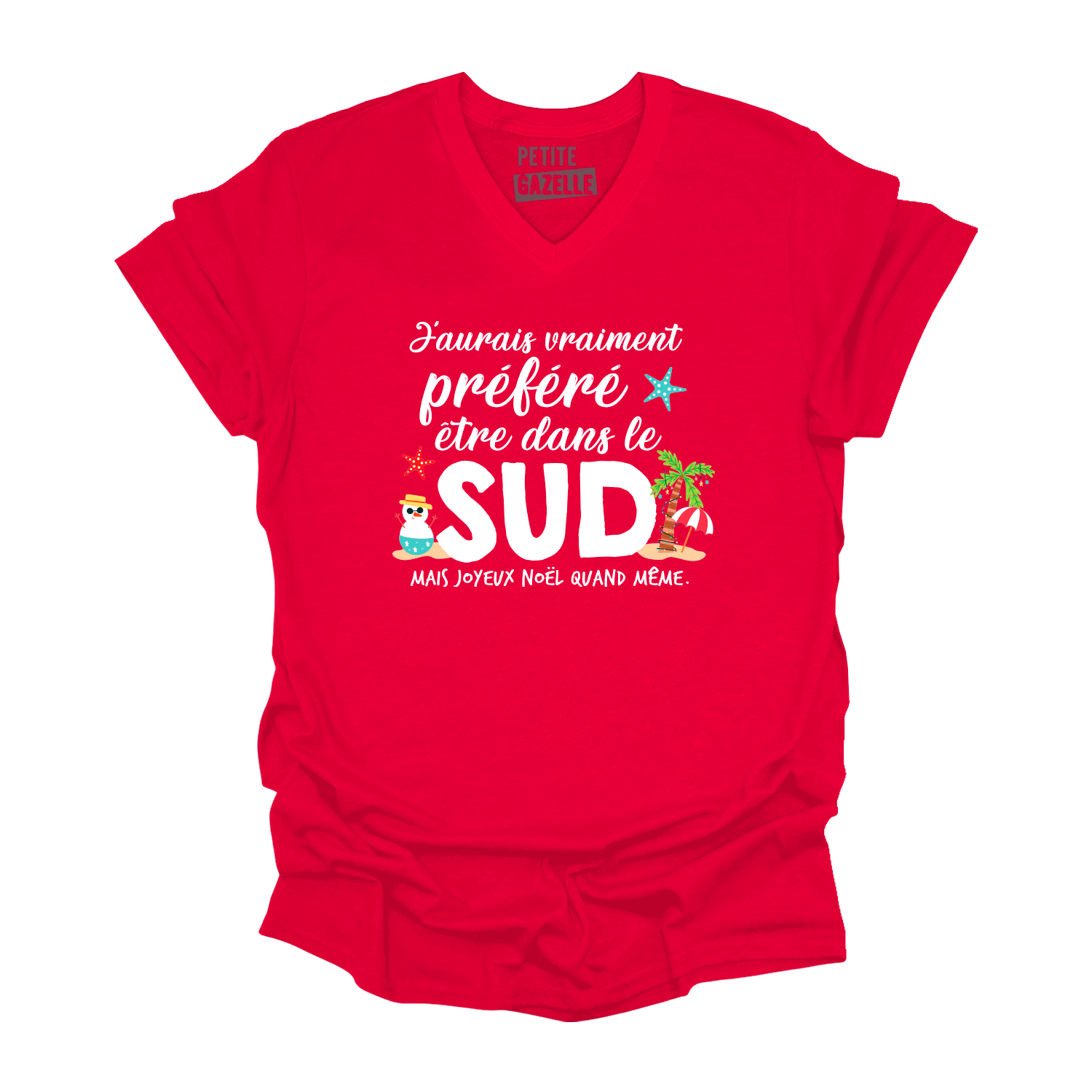 TSHIRT COL en V | J'aurais préféré être dans le sud