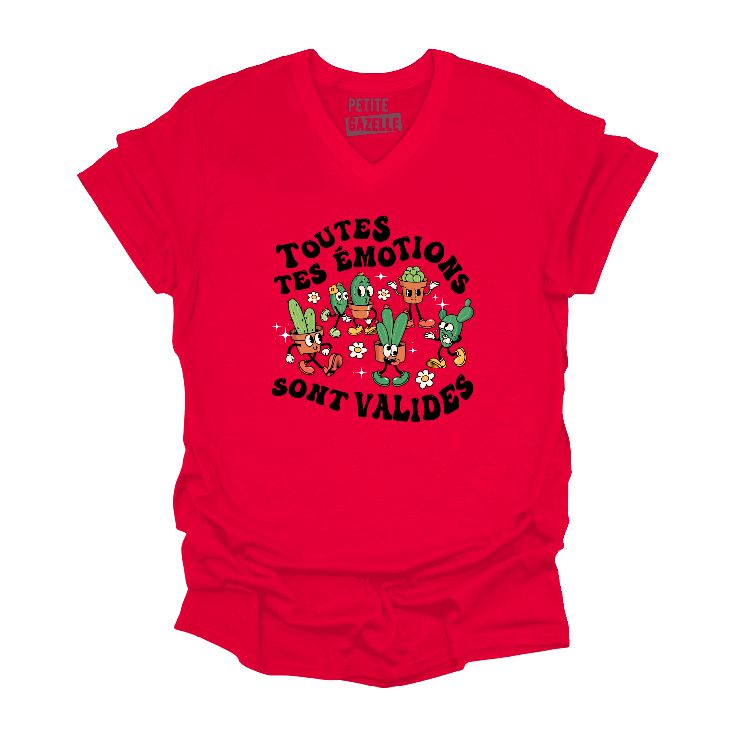 TSHIRT COL en V | Toutes tes émotions sont valides