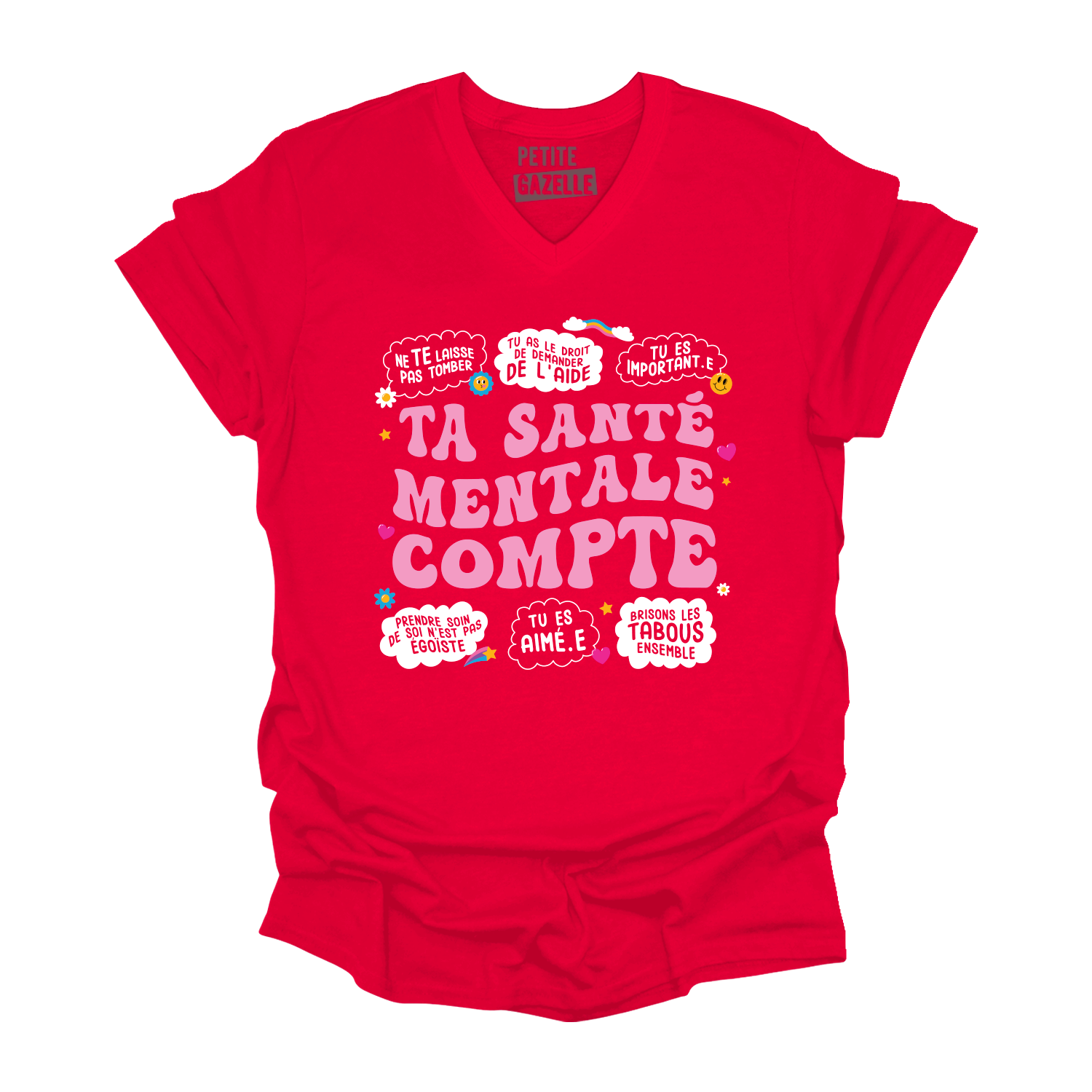 TSHIRT COL en V | Ta santé mentale compte
