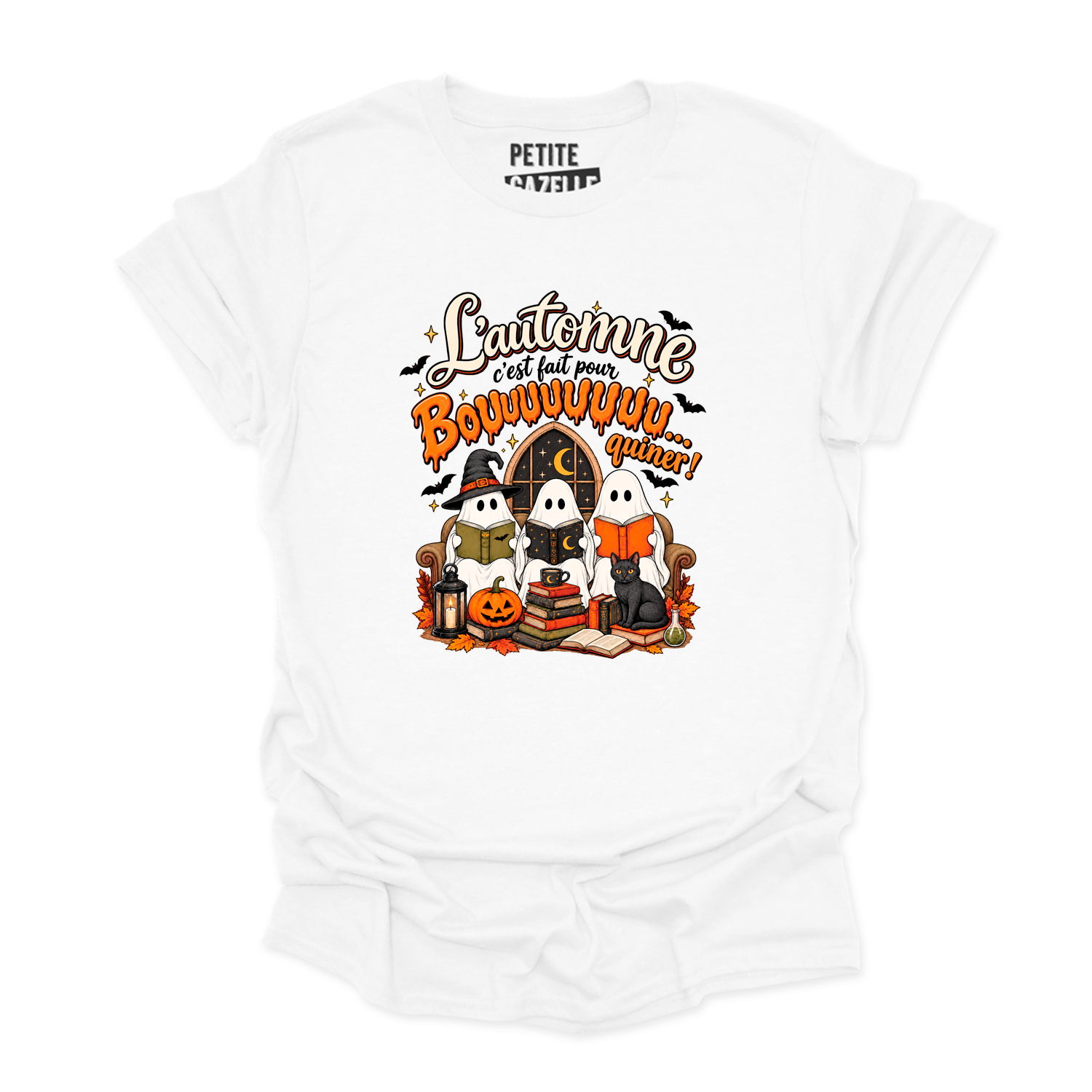 T-SHIRT COL ROND | L'automne c'est fait pour bouquiner !