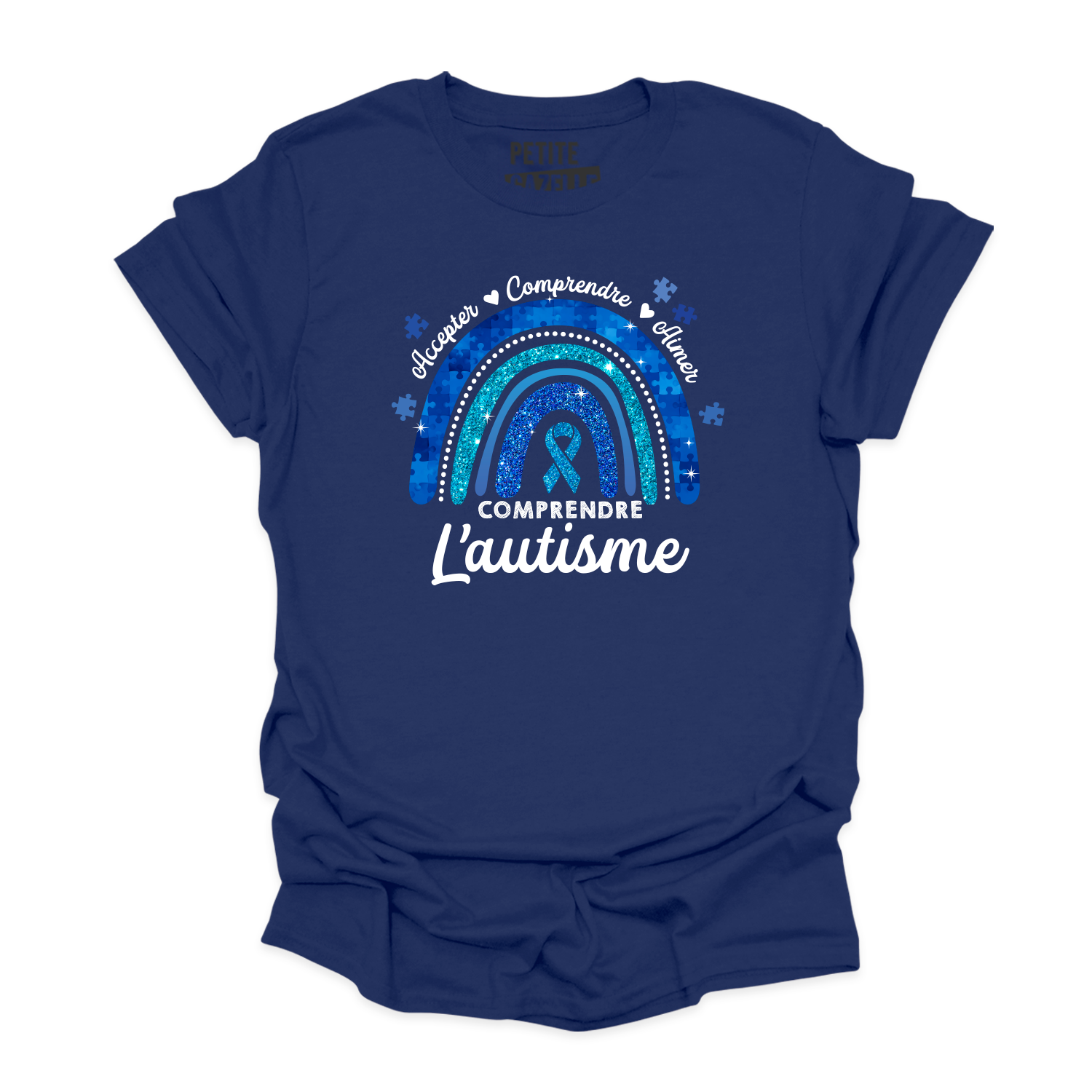 T-SHIRT COL ROND | Autisme Arc-en-ciel