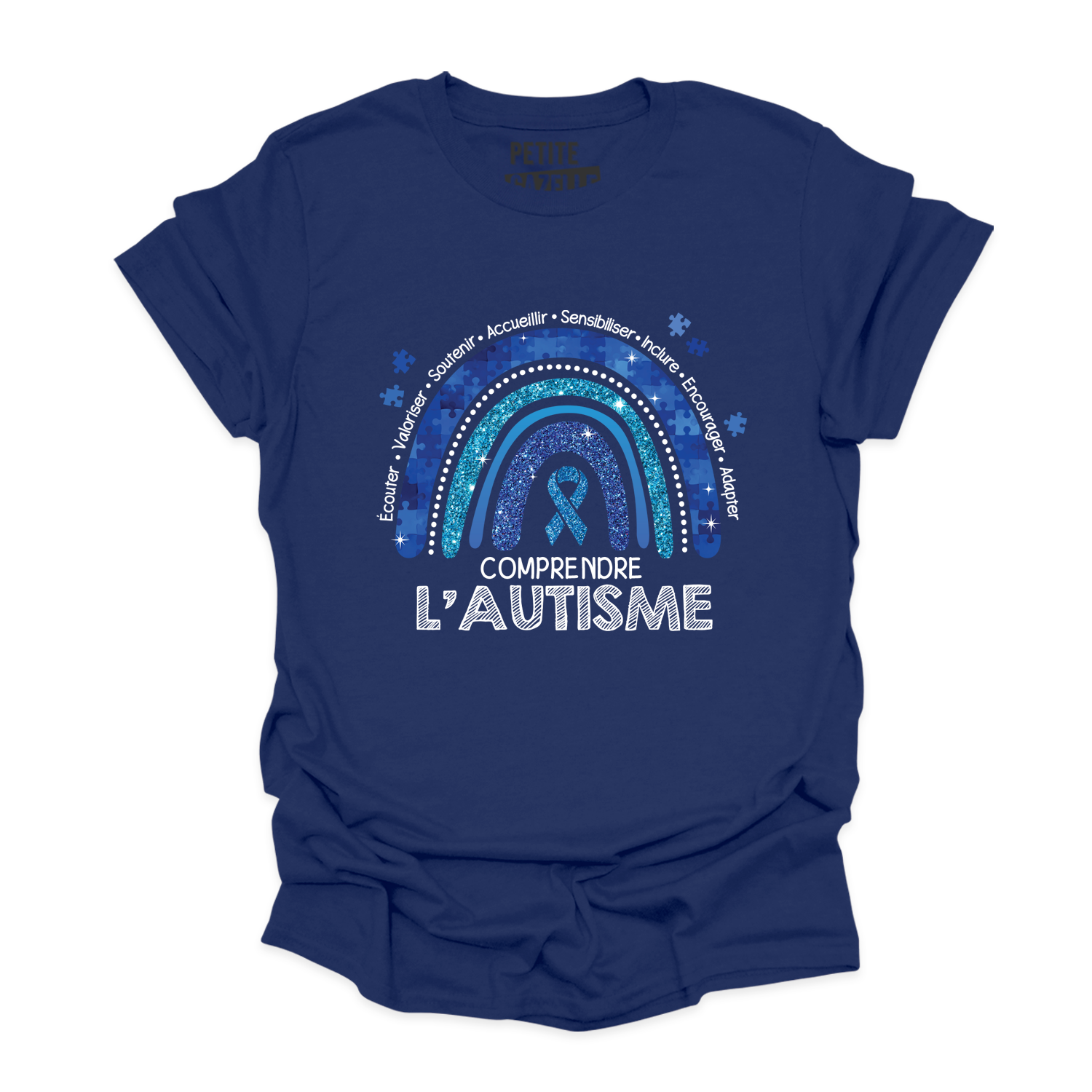 T-SHIRT COL ROND | Autisme Arc-en-ciel