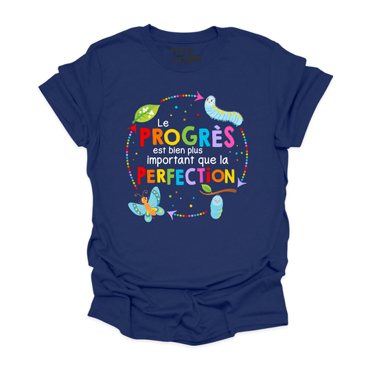 TSHIRT COL ROND | Le progrès - T-shirt Unisexe Col Rond - Petite Gazelle Atelier