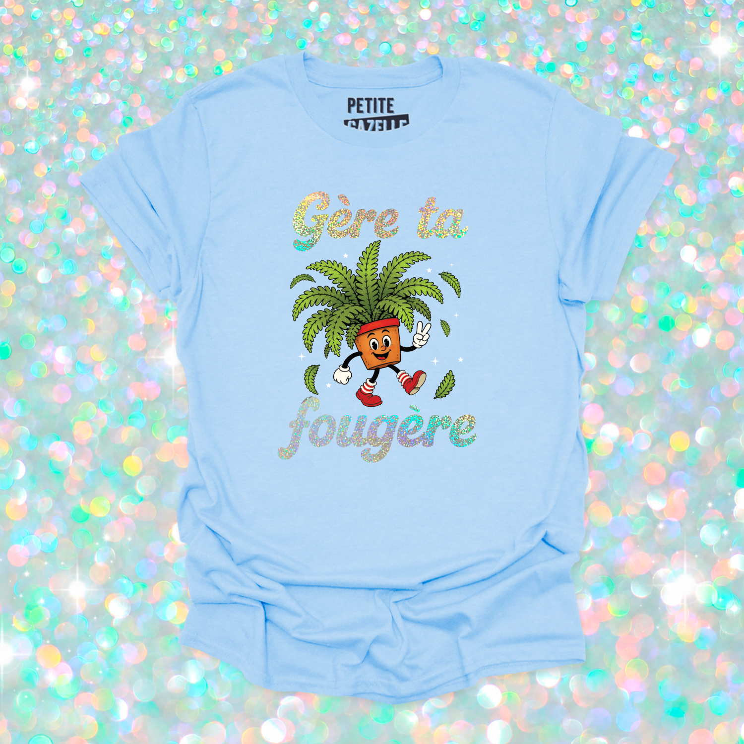 T-SHIRT COL ROND | Gère ta fougère (Holographique)