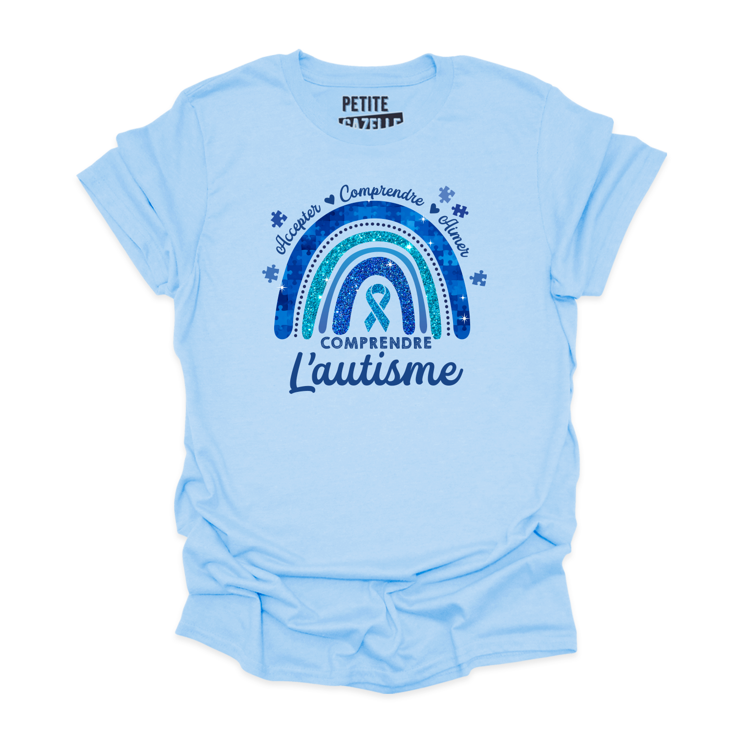 T-SHIRT COL ROND | Autisme Arc-en-ciel