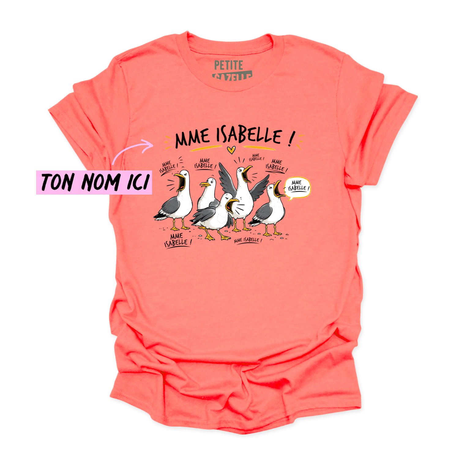 T-SHIRT COL ROND | Les petites mouettes