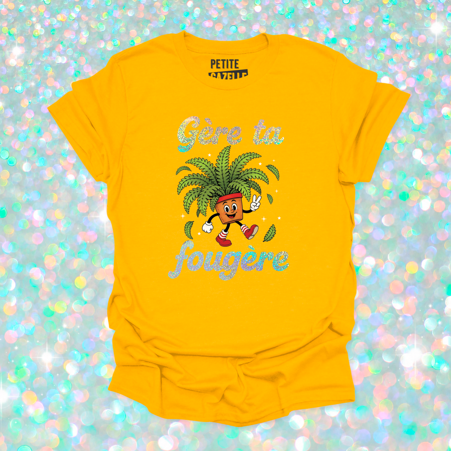 T-SHIRT COL ROND | Gère ta fougère (Holographique)