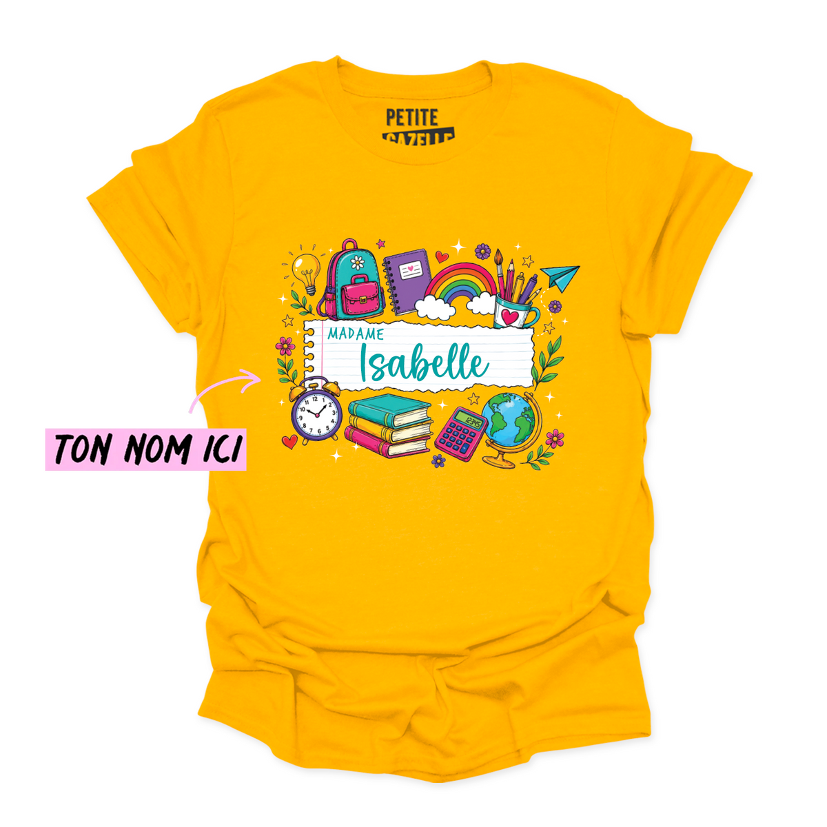 T-SHIRT COL ROND | Feuille Lignée