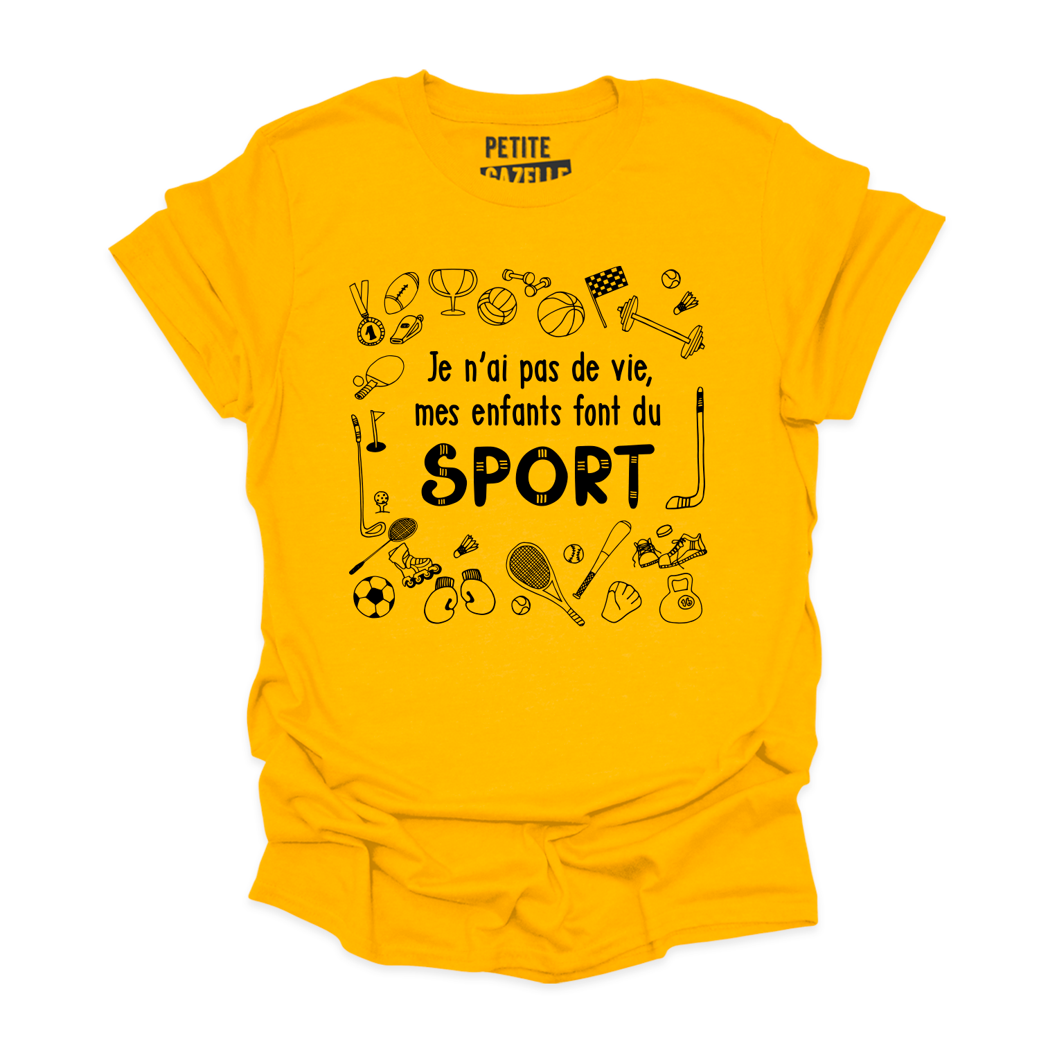 T-SHIRT COL ROND | Je n'ai pas de vie, mes enfants font du sport