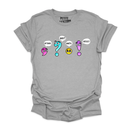 T - SHIRT COL ROND | Ponctuation - T-shirt Unisexe Col Rond - Petite Gazelle Atelier