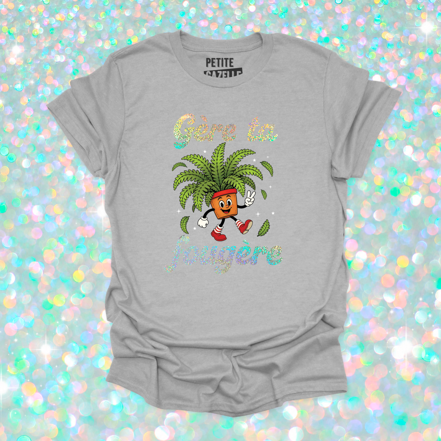 T-SHIRT COL ROND | Gère ta fougère (Holographique)