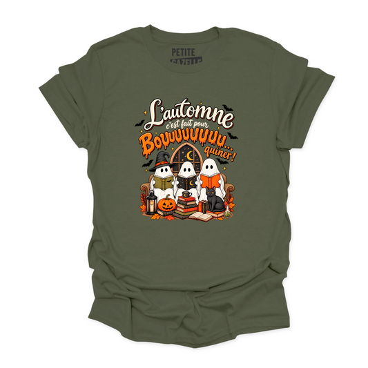 T-SHIRT COL ROND | L'automne c'est fait pour bouquiner !