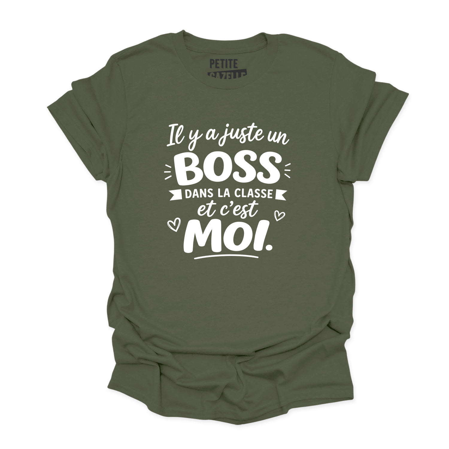 TSHIRT COL ROND | Il y a juste un boss dans la classe pis c'est moi