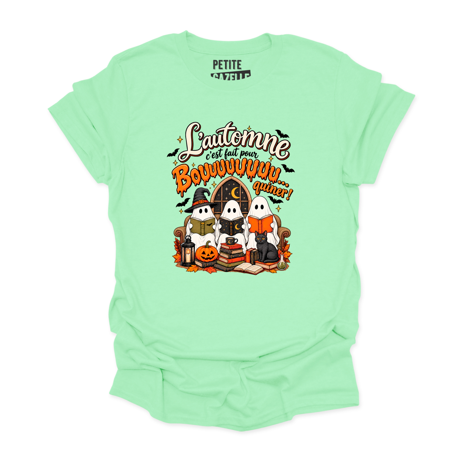 T-SHIRT COL ROND | L'automne c'est fait pour bouquiner !
