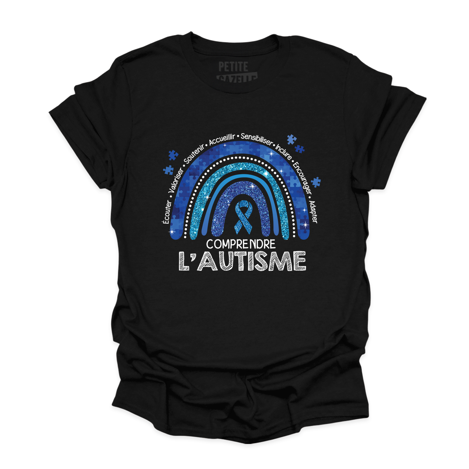T-SHIRT COL ROND | Autisme Arc-en-ciel