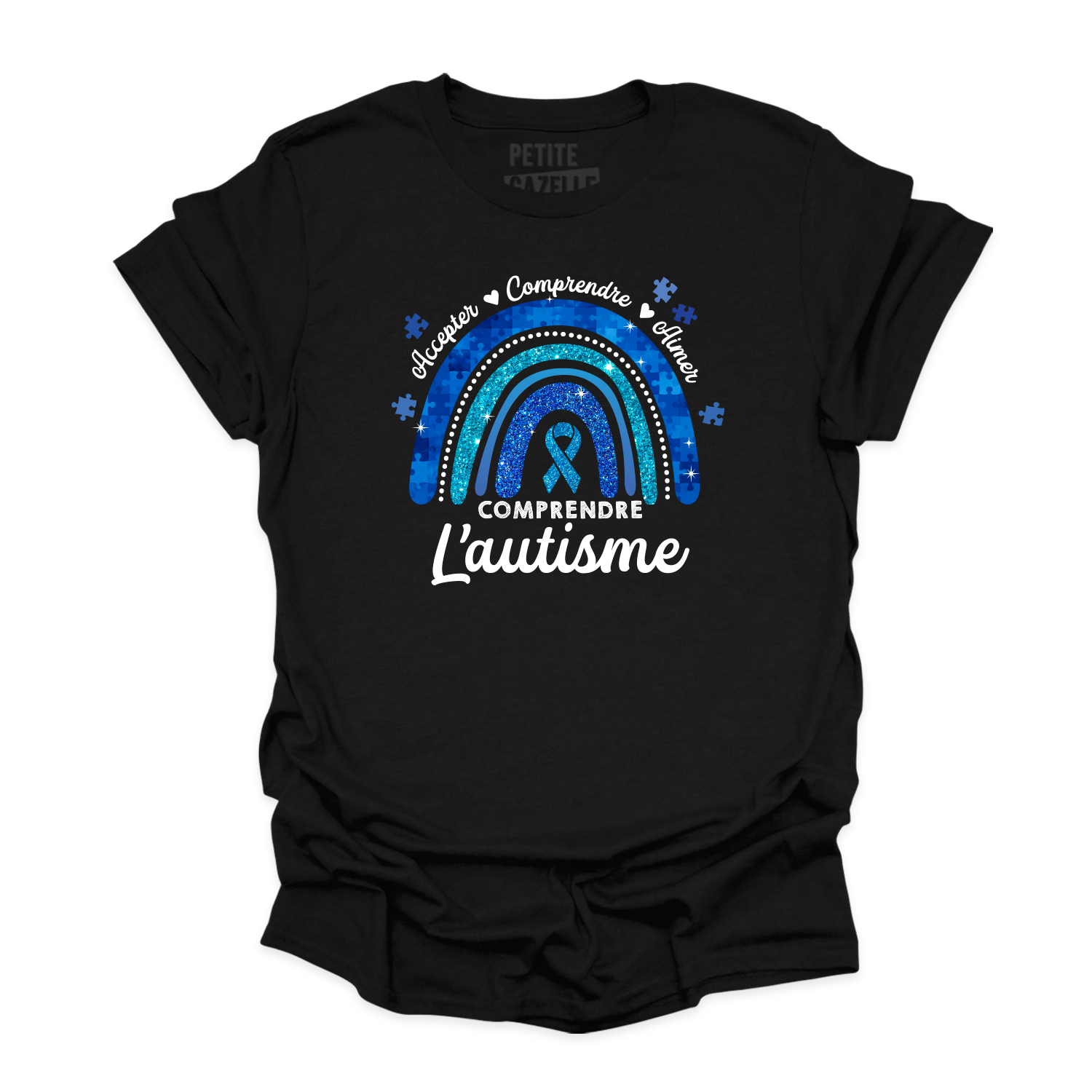 T-SHIRT COL ROND | Autisme Arc-en-ciel