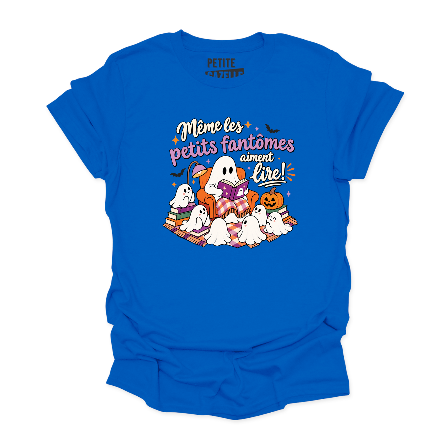 T-SHIRT COL ROND | Même les petits fantômes aiment lire !