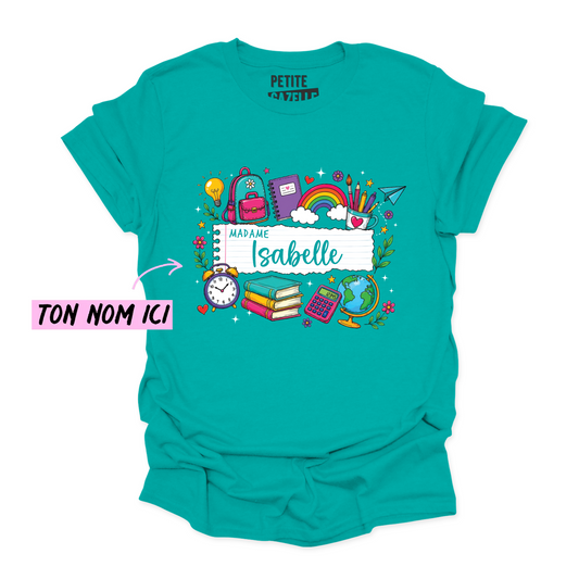 T-SHIRT COL ROND | Feuille Lignée