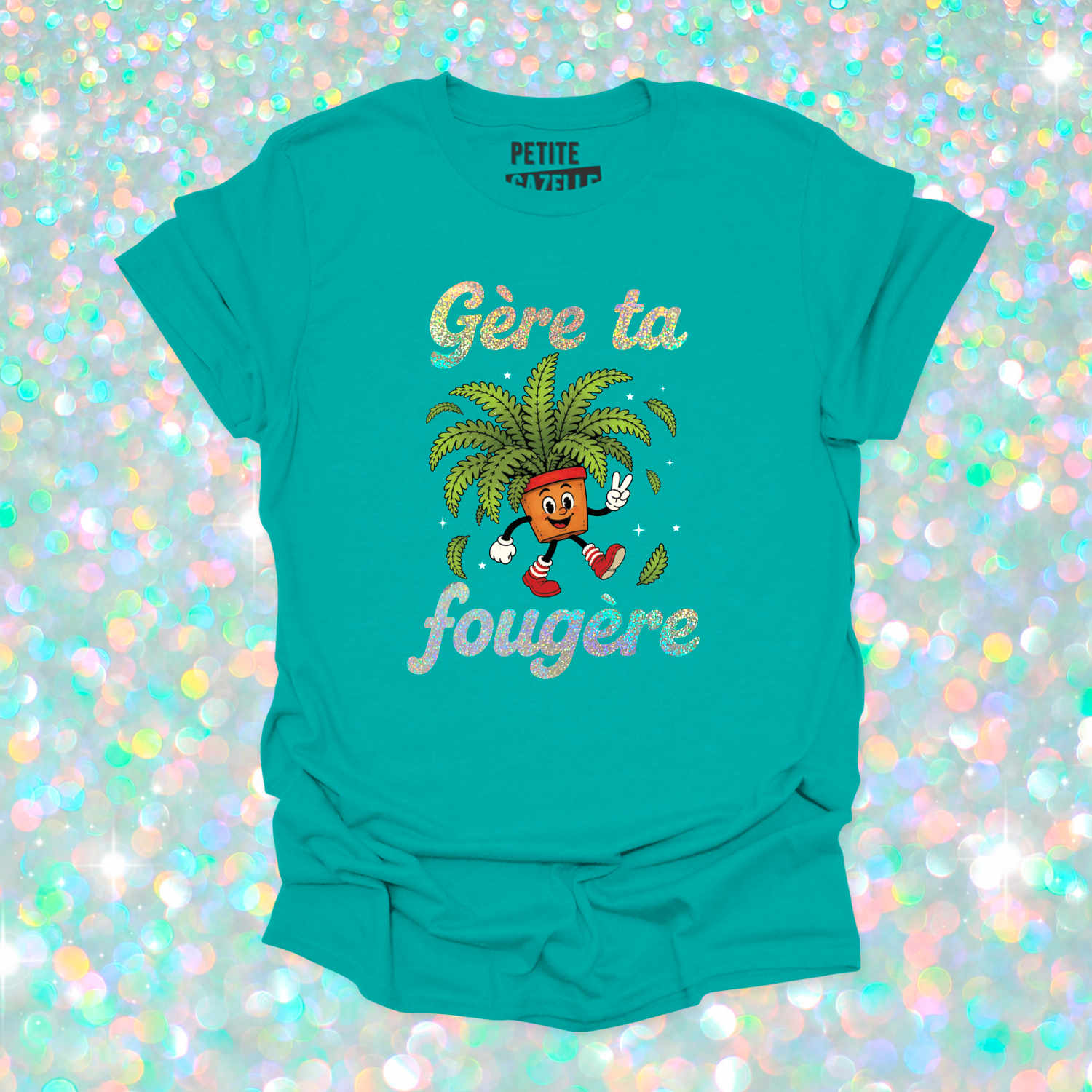 T-SHIRT COL ROND | Gère ta fougère (Holographique)