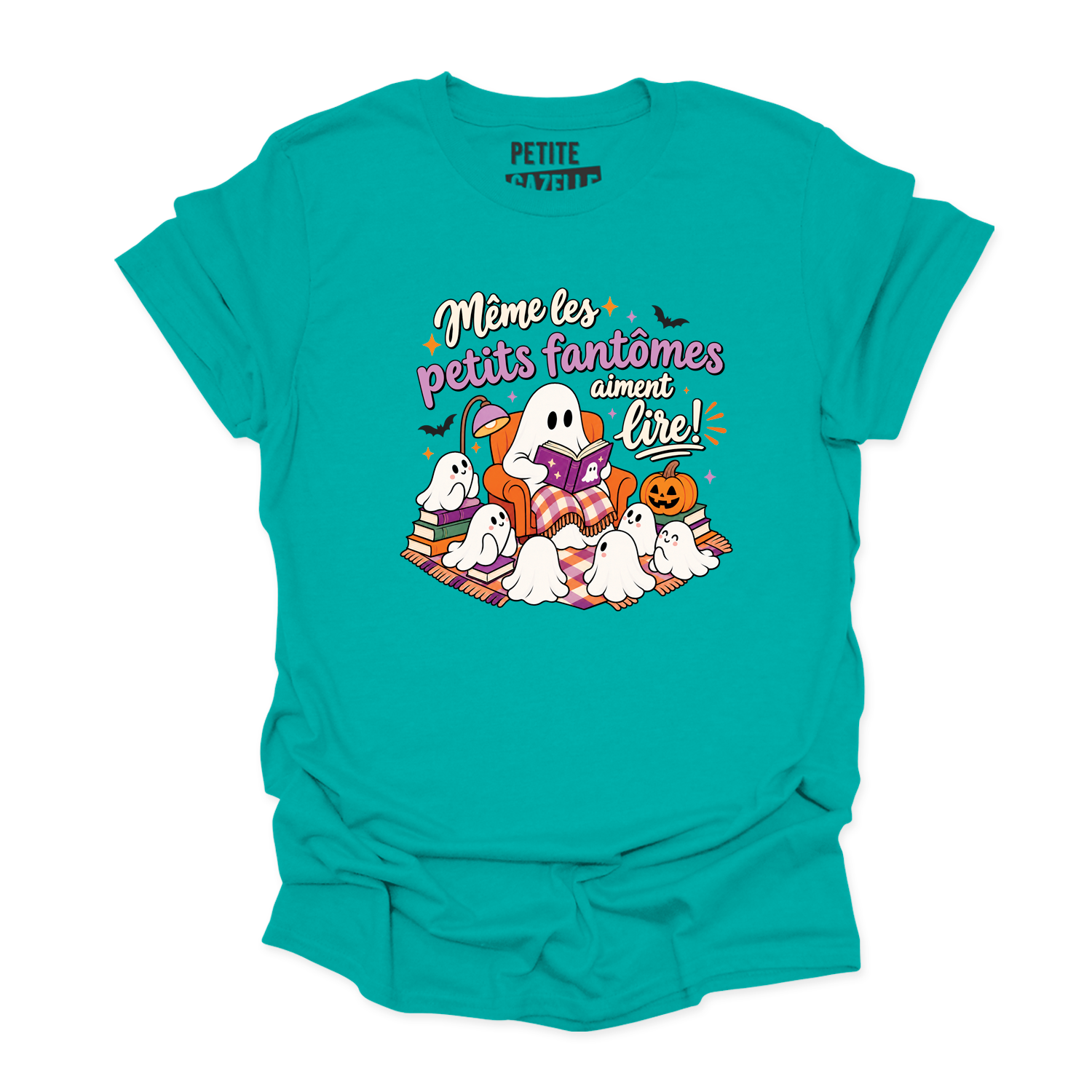 T-SHIRT COL ROND | Même les petits fantômes aiment lire !