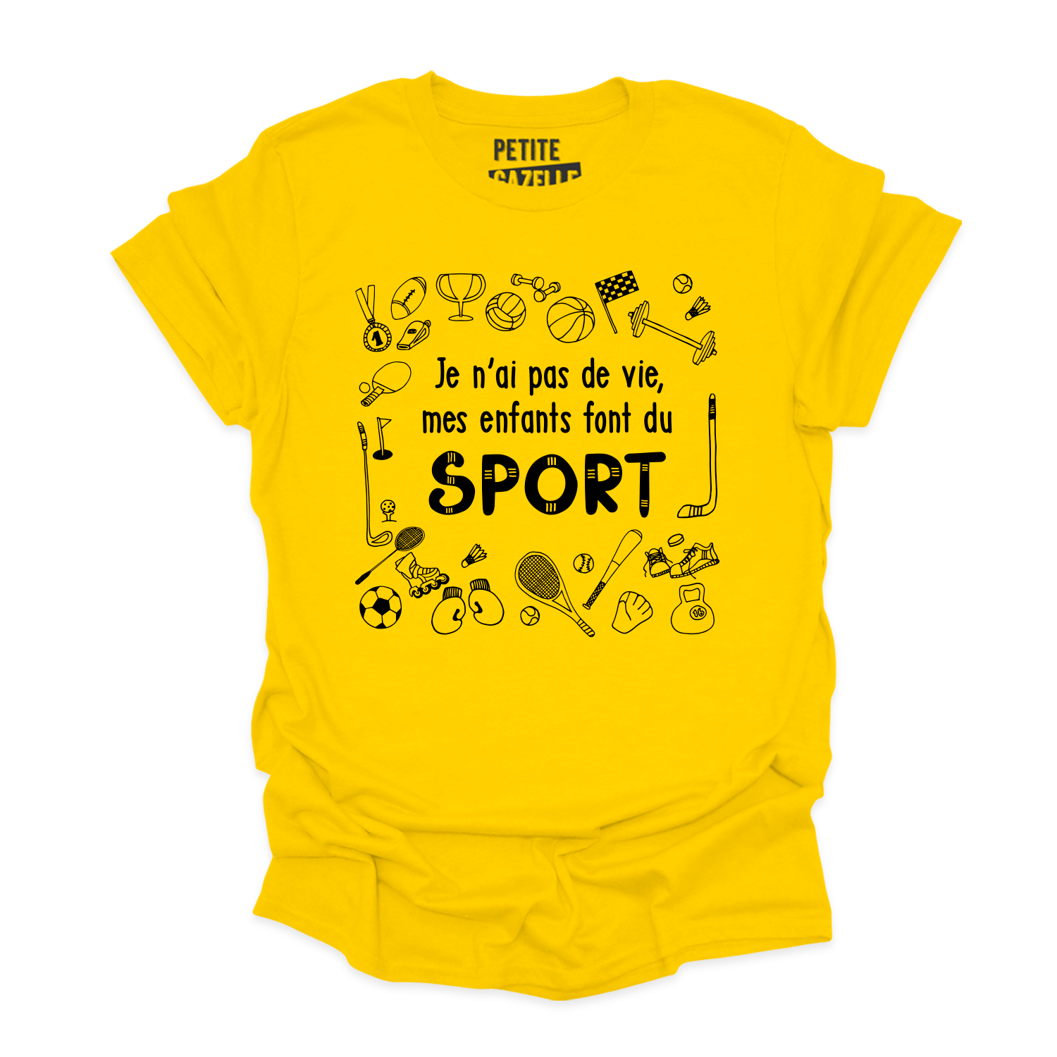 T-SHIRT COL ROND | Je n'ai pas de vie, mes enfants font du sport