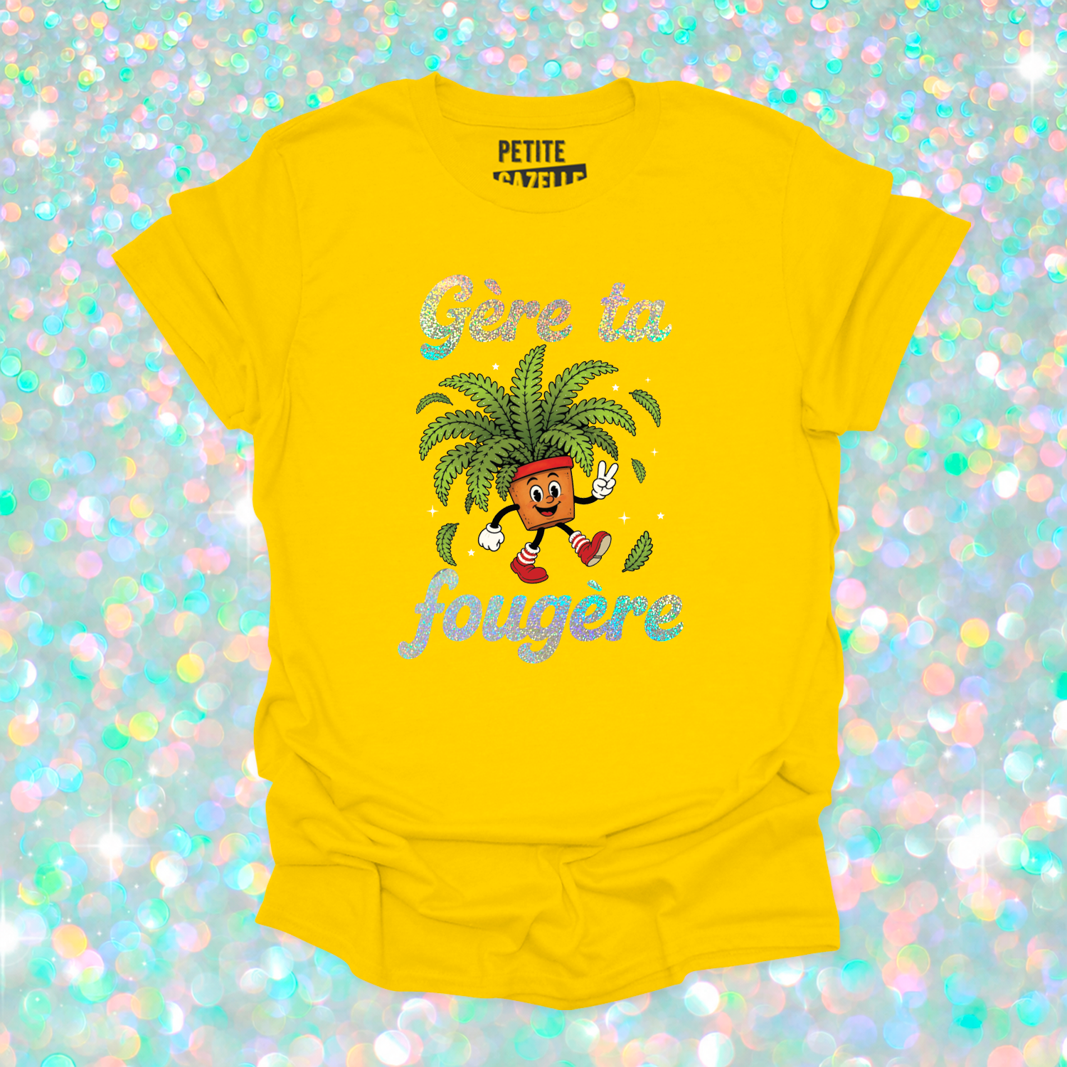 T-SHIRT COL ROND | Gère ta fougère (Holographique)