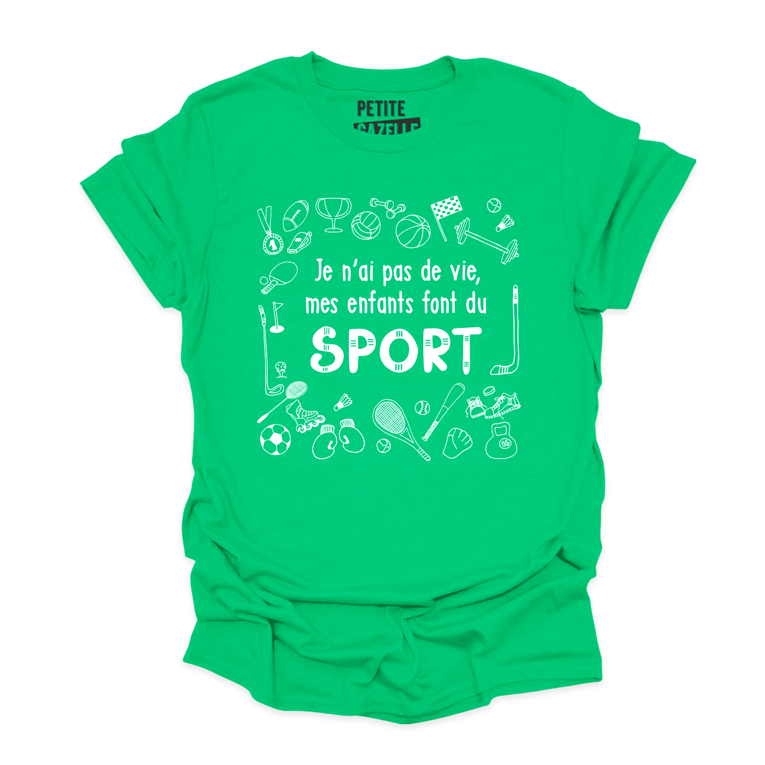 T-SHIRT COL ROND | Je n'ai pas de vie, mes enfants font du sport