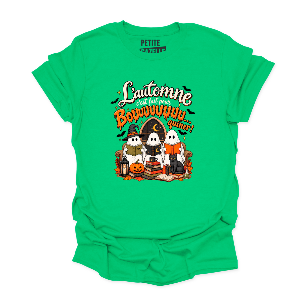T-SHIRT COL ROND | L'automne c'est fait pour bouquiner !