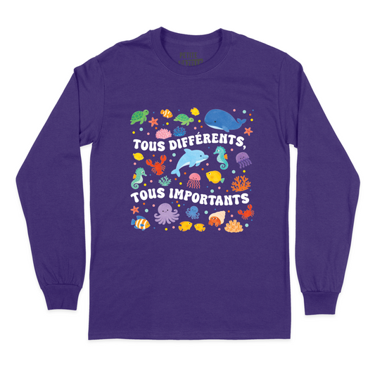 T-SHIRT À MANCHES LONGUES | Tous différents, tous importants