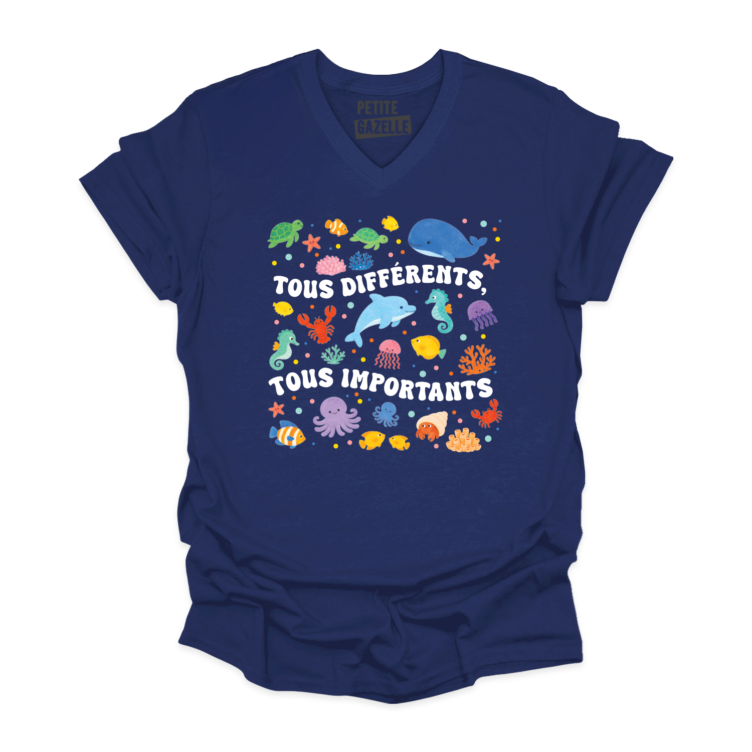 TSHIRT COL en V | Tous différents, tous importants