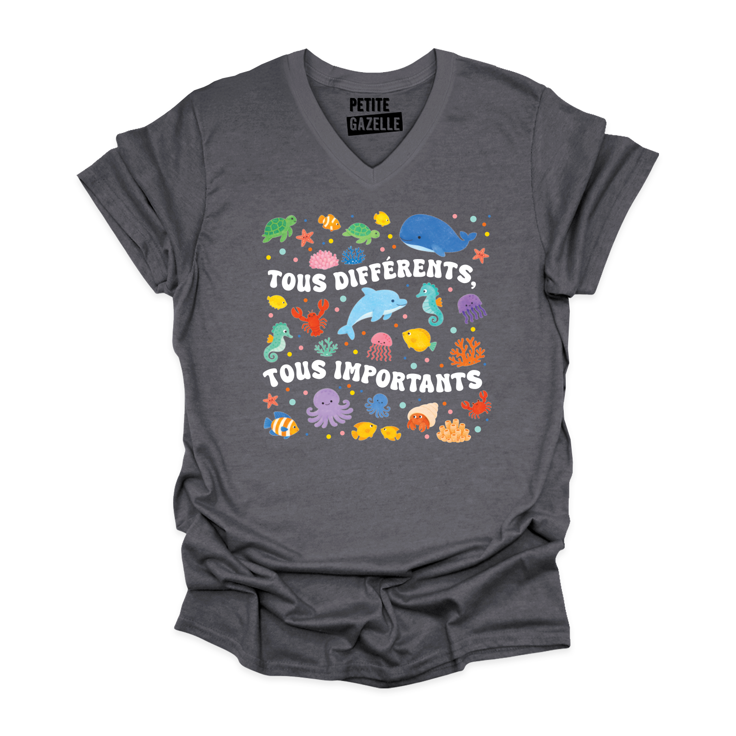 TSHIRT COL en V | Tous différents, tous importants