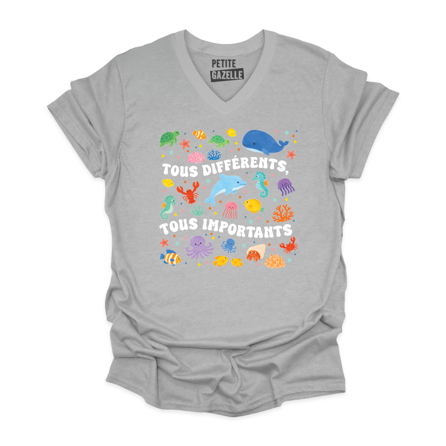 TSHIRT COL en V | Tous différents, tous importants