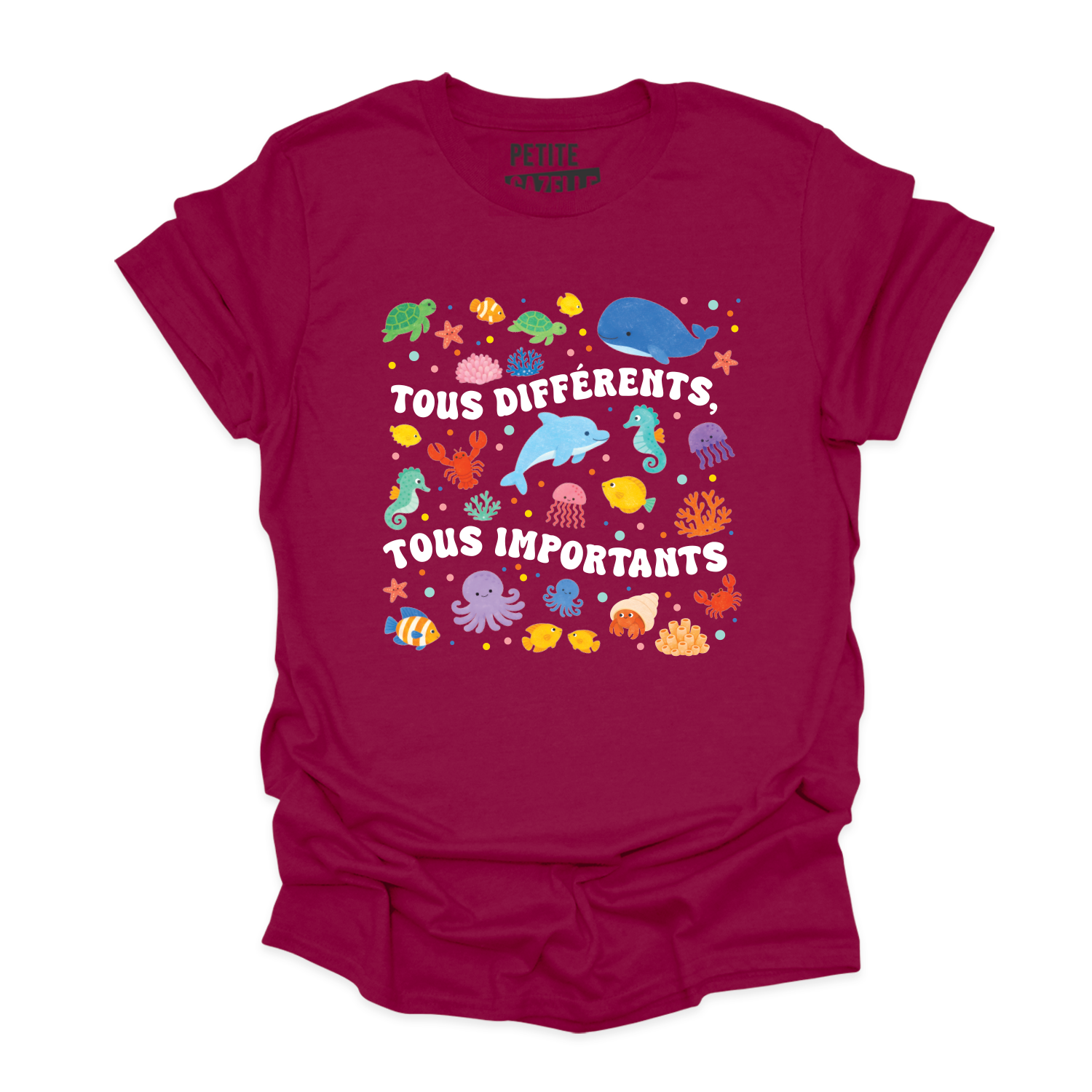 T-SHIRT COL ROND | Tous différents, tous importants