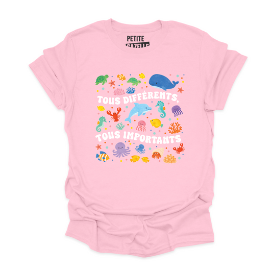 T-SHIRT COL ROND | Tous différents, tous importants