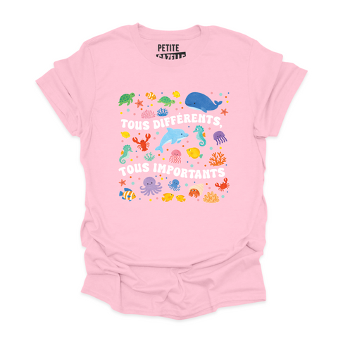 T-SHIRT COL ROND | Tous différents, tous importants
