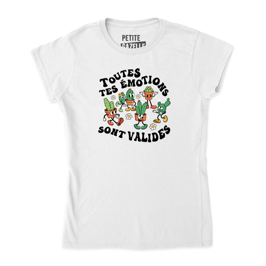TSHIRT AJUSTÉ | Toutes tes émotions sont valides - T-Shirt coupe ajustée - Petite Gazelle Atelier