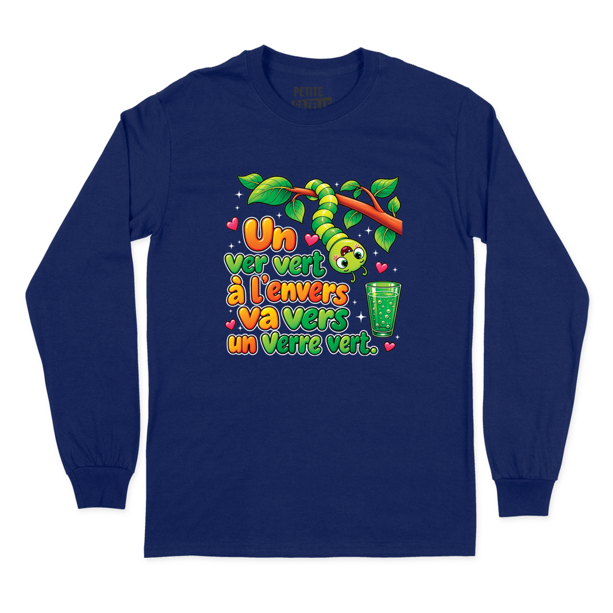 T-SHIRT À MANCHES LONGUES | Un ver vert